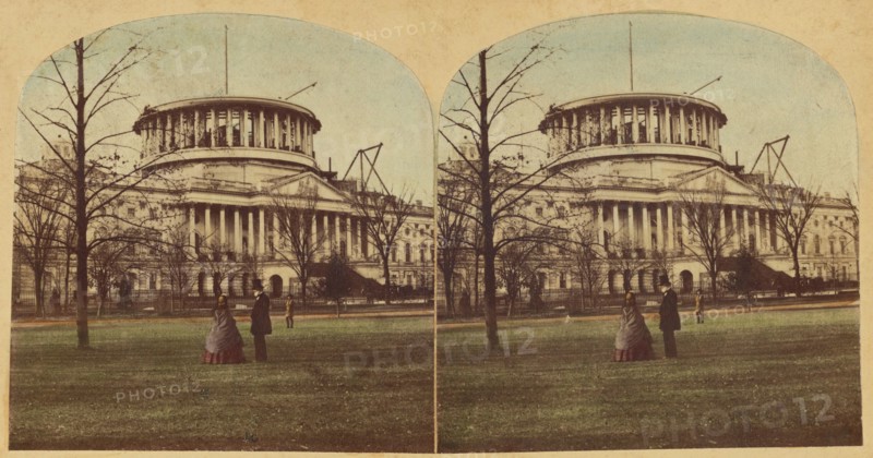 View of The Capitol, Washington, U.S., about 1860. Creator: London Stereoscopic & Photographic Co.