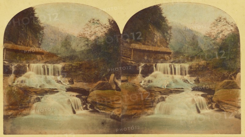 Crystal Cascade, Catskill Mountains, about 1865. Creator: London Stereoscopic & Photographic Co.