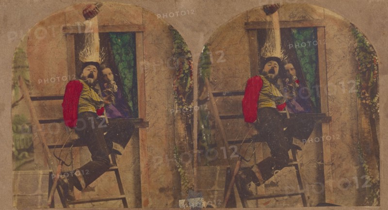 Love's ups and downs., 1860s. Creator: New York Stereoscopic Company.