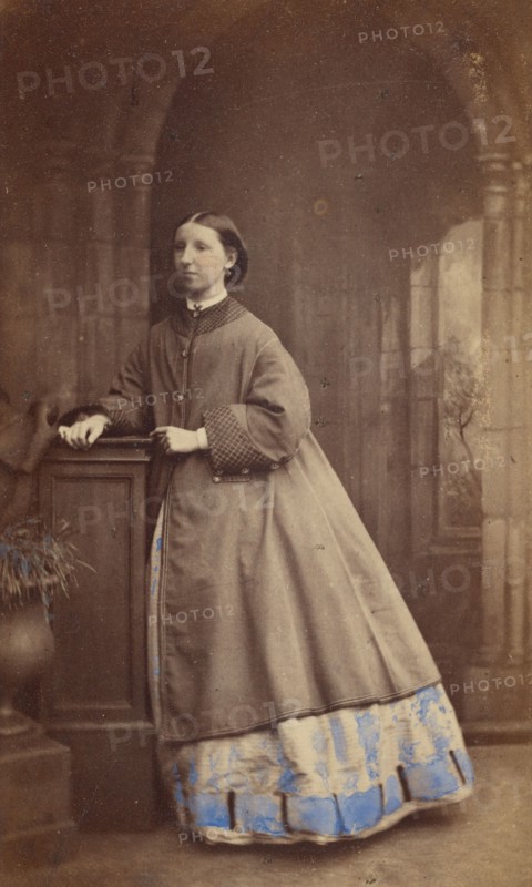 Girl standing at a dais, 1862-1864. Creator: Ross and Thompson.