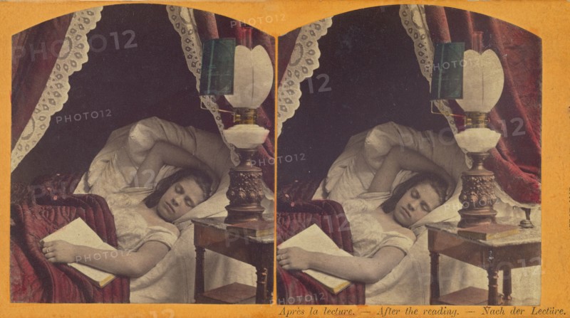 Apres la lecture. - After reading. - Nach der Lecture., about 1860. Creator: Unknown.
