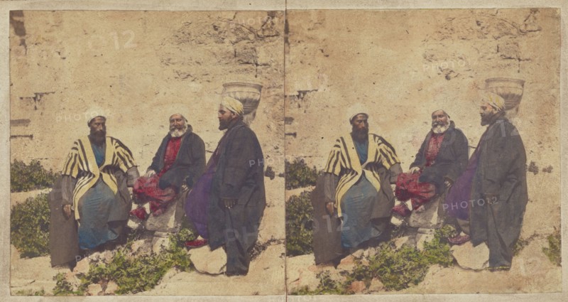 Voyage en Orient. Syrie. Cheiks Druses., about 1860. Creator: Unknown.