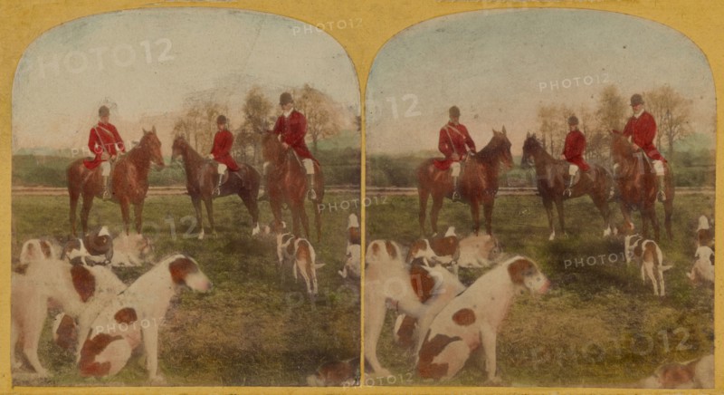 Fox hunt, about 1860. Creator: Unknown.