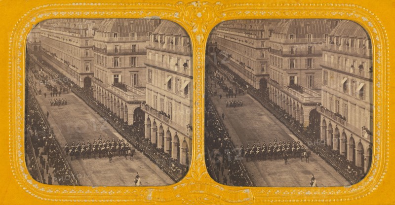 rue rivoli, about 1867. Creator: Unknown.