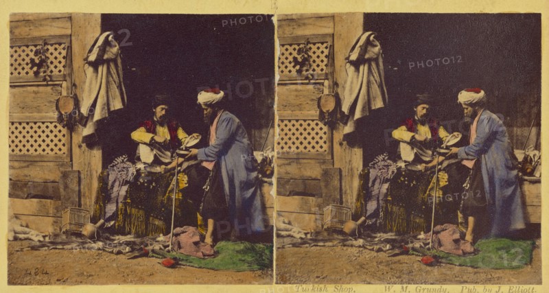 Turkish Shop., 1857-1859. Creator: William Morris Grundy.