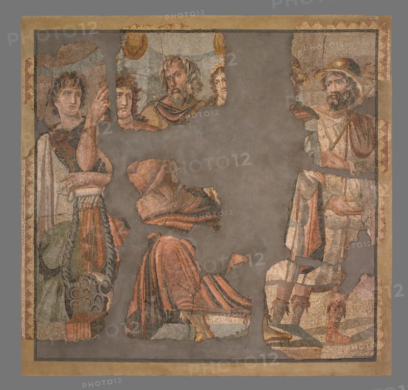 Mosaic Floor with Achilles and Briseis, A.D. 100-300. Creator: Unknown.