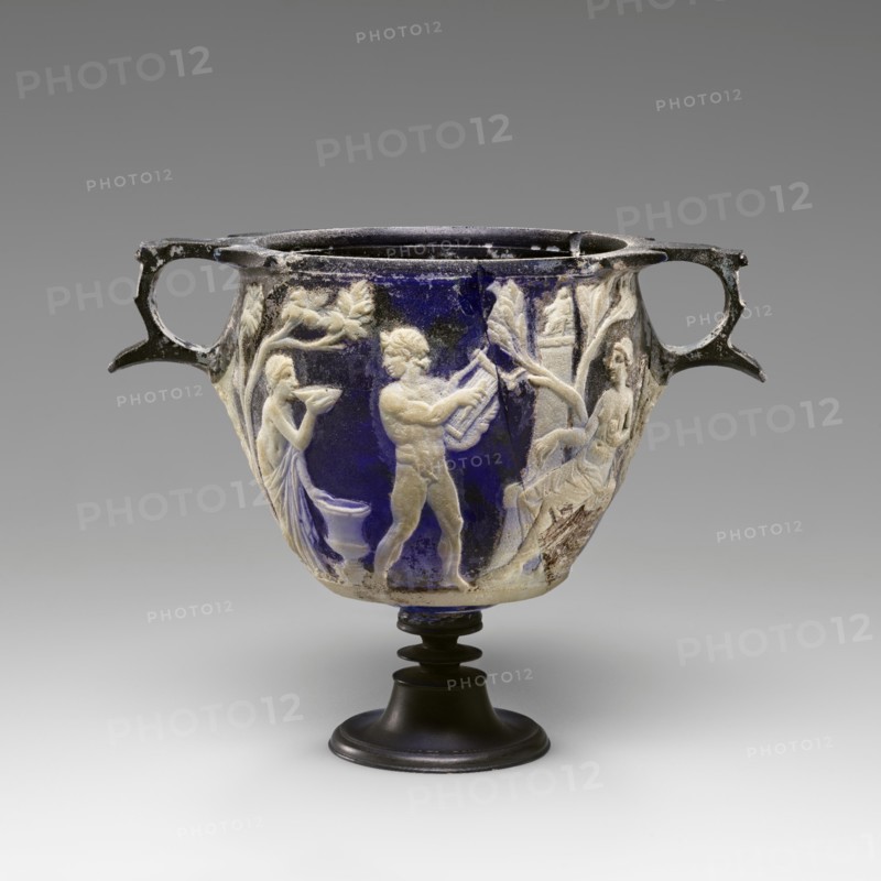 Cameo Glass Skyphos, 25 B.C.-A.D. 25. Creator: Unknown.