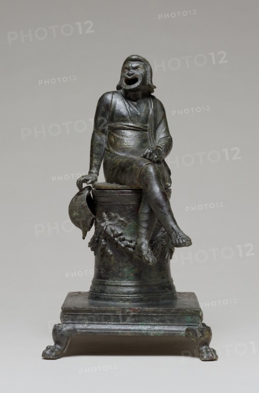 Thymiaterion in the Form of a Comic Actor Seated on an Altar and a Separate..., 1st half of 1st cent Creator: Unknown.