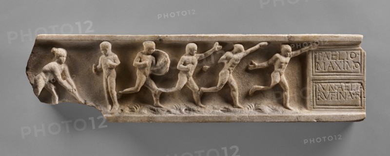 Fragment of a Sarcophagus Lid, A.D. 180-190. Creator: Unknown.