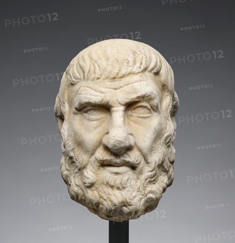 Head of a Greek Philosopher or Poet, 2nd century A.D. Creator: Unknown.