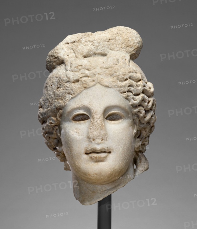 Head of Apollo (Belvedere type), late 2nd century A.D. Creator: Unknown.