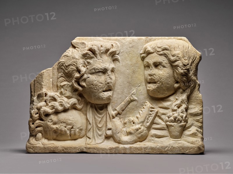 Double-Sided Relief with Theater Masks, mid-1st century A.D. Creator: Unknown.