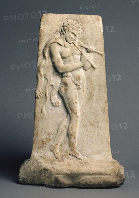 Furniture Support with Satyr Playing Pipes, 80 B.C.-A.D. 125. Creator: Unknown.