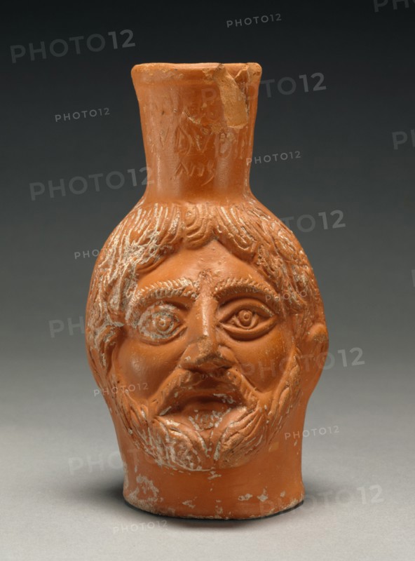 Red-Slip Head Vase, about A.D. 300. Creator: Workshop of Gududio.