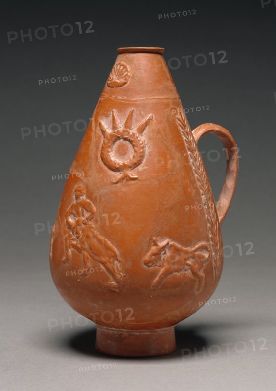 Red-Slip Pyriform Jug, A.D. 200-275. Creator: Unknown.