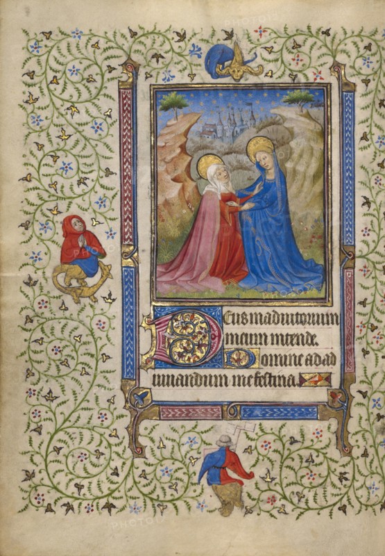 The Visitation; Book of Hours, about 1410. Creator: Unknown.