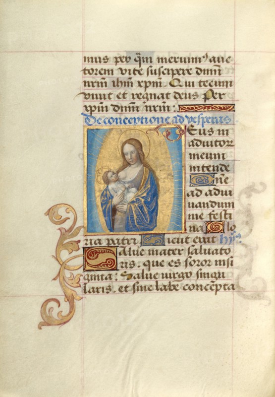 Virgo lactans; Poncher Hours, about 1500. Creator: Master of Cardinal Bourbon.