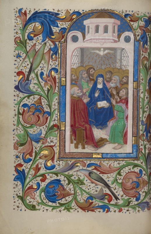 Pentecost; Book of Hours, about 1450-1455. Creator: Master of Wauquelin's Alexander.