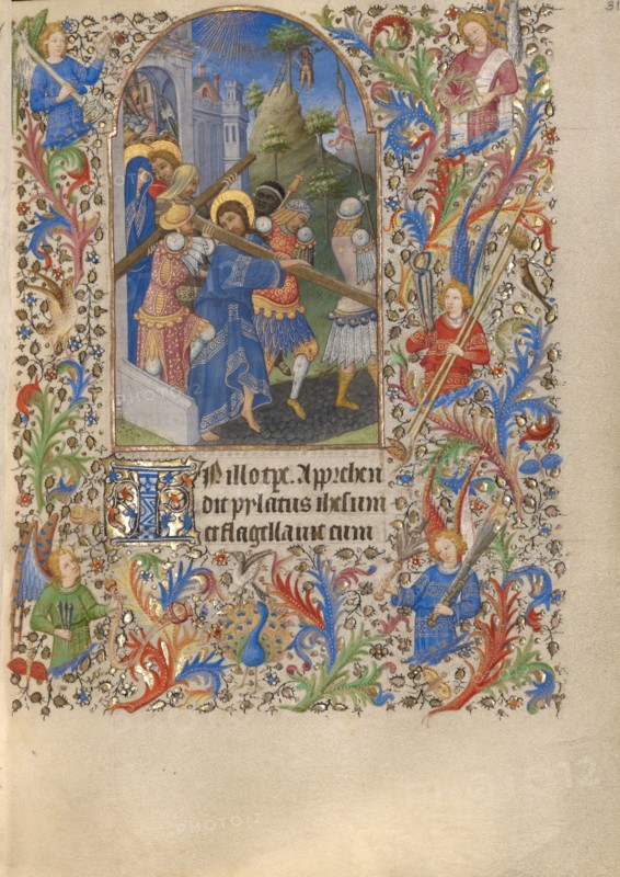 The Way to Calvary; Book of Hours, about 1420. Creator: Spitz Master.