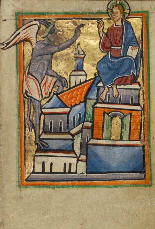 The Second Temptation, about 1190-1200. Creator: Unknown.
