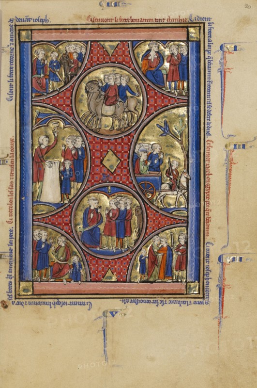 Scenes from the Life of Joseph; Wenceslaus Psalter, about 1250-1260. Creator: Unknown.