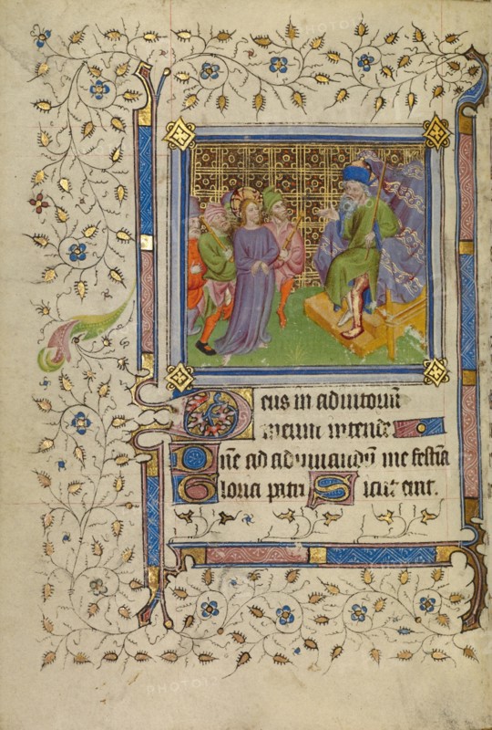 Christ before Pilate; Book of Hours, about 1400-1410. Creator: Unknown.