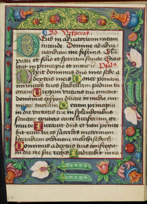 Decorated Text Page; Book of Hours, early 16th century. Creator: Unknown.