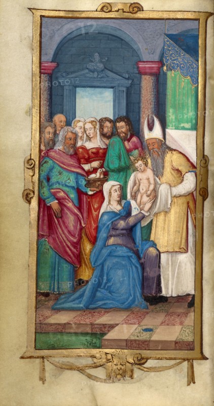 The Presentation in the Temple; Book of Hours, 1544. Creator: Unknown.