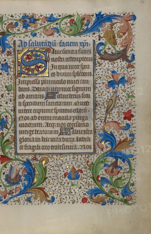 Decorated Initial S; Book of Hours, about 1450-1455. Creator: Unknown.