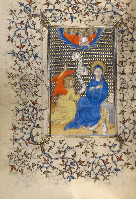 The Annunciation; Book of Hours, about 1410. Creator: Unknown.