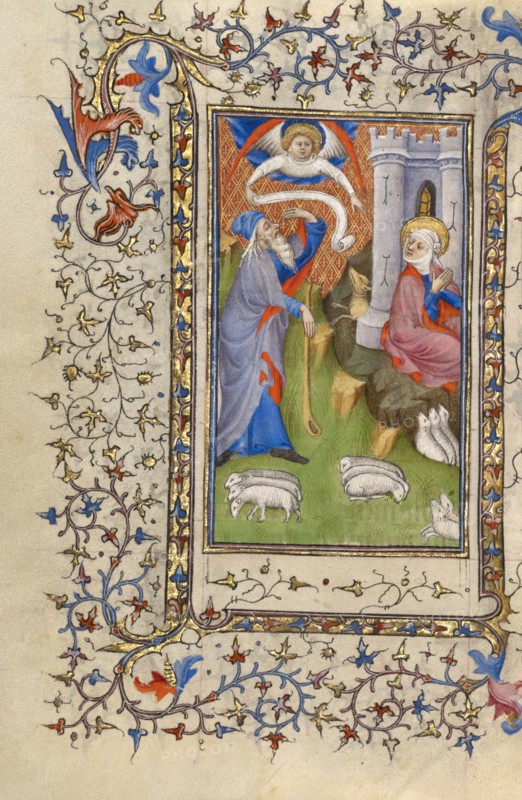 The Meeting at the Golden Gate; Book of Hours, about 1410. Creator: Unknown.