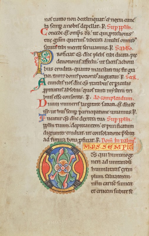 Decorated Initial O; Stammheim Missal, probably 1170s. Creator: Unknown.