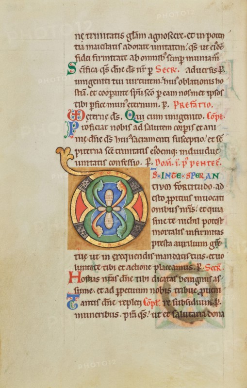 Decorated Initial D; Stammheim Missal, probably 1170s. Creator: Unknown.