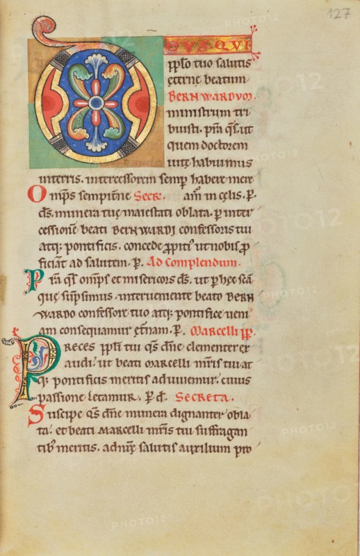 Decorated Initial D; Stammheim Missal, probably 1170s. Creator: Unknown.