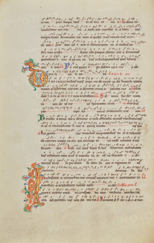 Decorated Initial D; Decorated Initial I; Stammheim Missal, probably 1170s. Creator: Unknown.