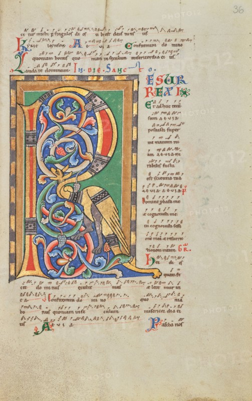 Decorated Initial R; Stammheim Missal, probably 1170s. Creator: Unknown.