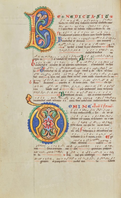 Decorated Initial B; Decorated Initial D; Stammheim Missal, probably 1170s. Creator: Unknown.