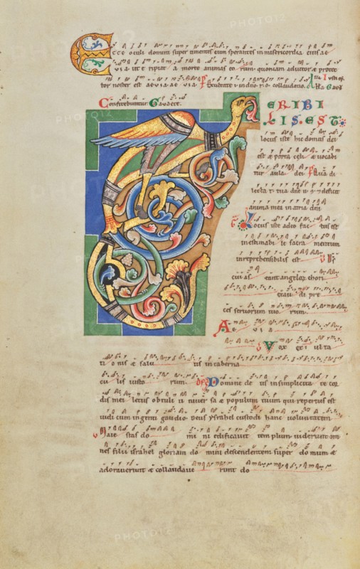Decorated Initial T; Stammheim Missal, probably 1170s. Creator: Unknown.