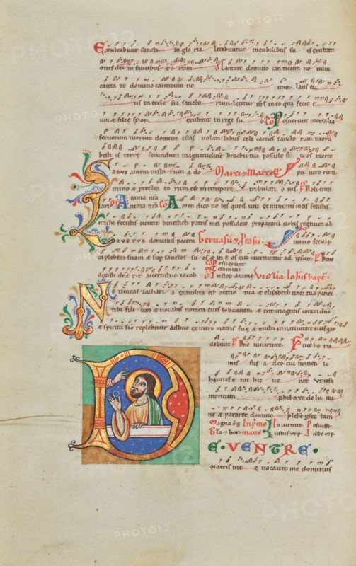 Initial D: Isaiah in Prayer; Stammheim Missal, probably 1170s. Creator: Unknown.