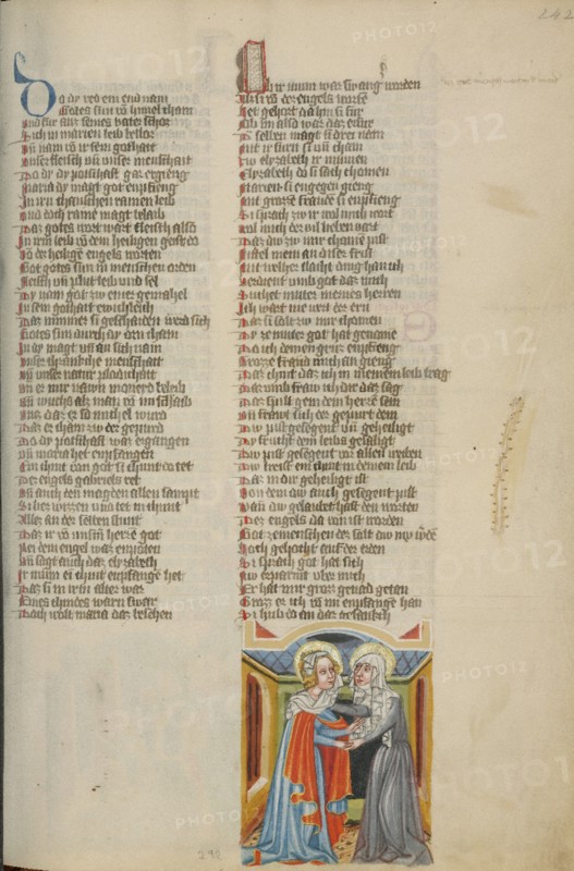 The Visitation; Weltchronik, about 1400-1410. Creator: Unknown.