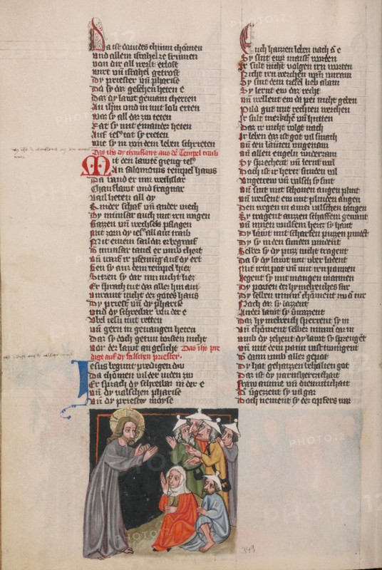 Christ's Warning of the False Prophets; Weltchronik, about 1400-1410. Creator: Unknown.
