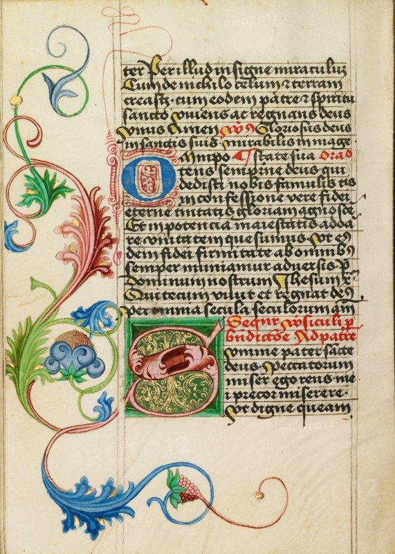 Decorated Initial S; Prayer Book, about 1470-1480. Creator: Workshop of Valentine Noh.