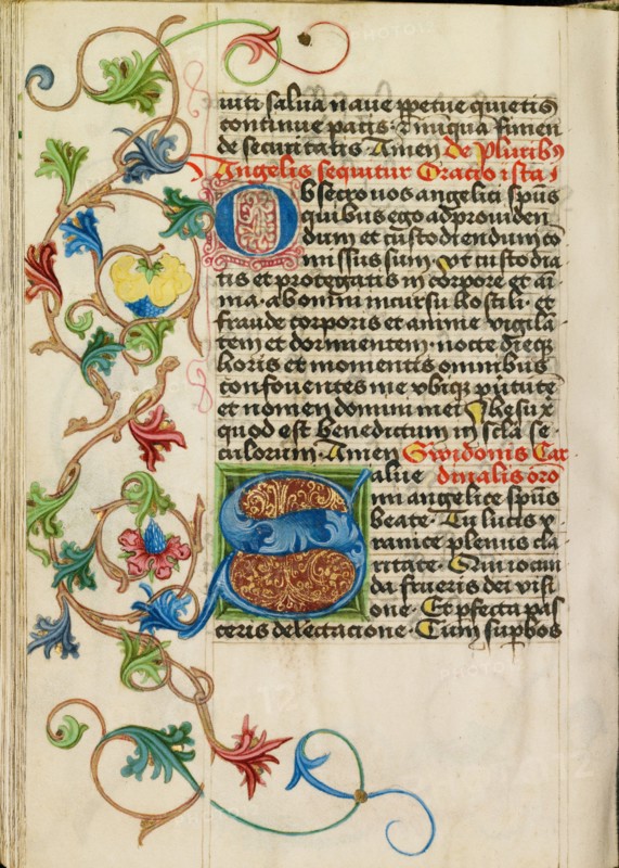 Decorated Initial S; Prayer Book, about 1470-1480. Creator: Workshop of Valentine Noh.