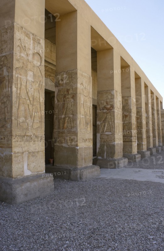 Façade, Temple of Seti I, Abydos, Egypt, 19th Dynasty, New Kingdom. Creator: LTL.