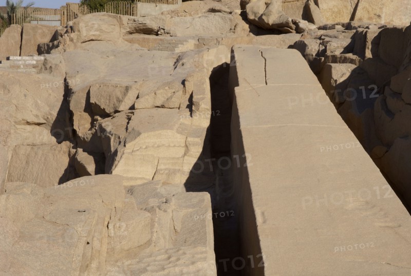 Unfinished obelisk in a granite quarry, Aswan, Egypt, 2021.  Creator: LTL.