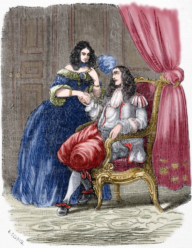Louis XIV and his mistress Madame de Montespan, 19th century.  Creator: Unknown.