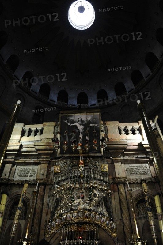 Aedicula, the tomb of Christ at The Holy Sepulchre, Jerusalem, Israel, 2014. Creator: LTL.
