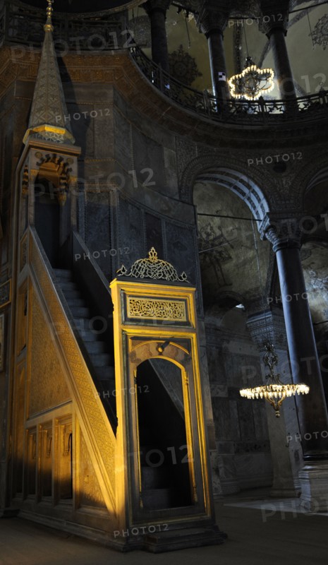 Minbar, Hagia Sophia, Istanbul, Turkey, 2013.  Creator: LTL.