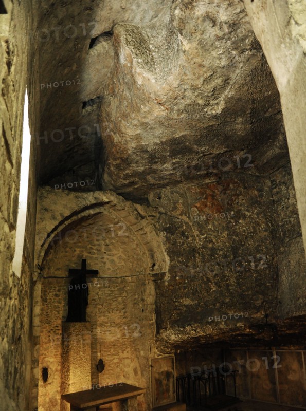 Chapel of the Invention of the Cross, Basilica of the Holy Sepulchre, Jerusalem, 12th century.  Creator: LTL.