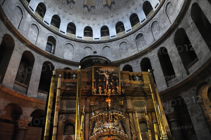 Aedicula, the Tomb of Christ at the Holy Sepulchre, Jerusalem, Israel, 2014. Creator: LTL.